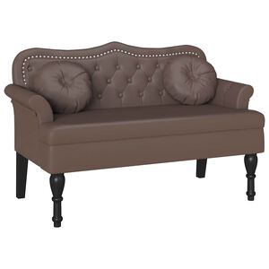 vidaXL Chesterfield Bank Braun 120,5 x 65 x 75 cm Kunstleder