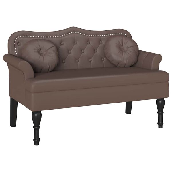vidaXL Chesterfield Bank Braun 120,5 x 65 x 75 cm Kunstleder