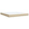 vidaXL Boxspringbett mit Matratze Creme 180x200 cm Stoff