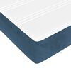 vidaXL Boxspringbett mit Matratze Dunkelblau 180x200 cm Samt