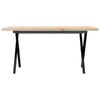 vidaXL Couchtisch X-Gestell 100x50x45,5 cm Massivholz Kiefer Stahl