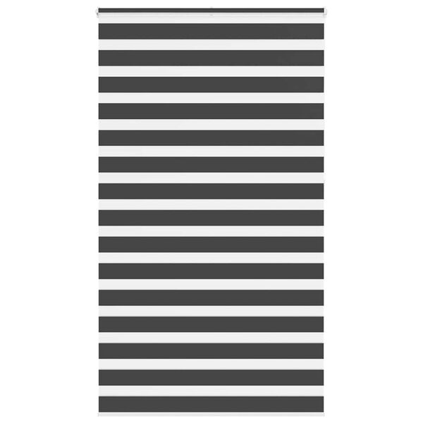 vidaXL Doppelrollo Schwarz 125x230 cm Stoffbreite 120,9 cm Polyester