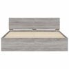vidaXL Bettgestell mit Kopfteil LED-Beleuchtung Grau Sonoma 150x200 cm