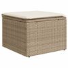 vidaXL 4-tlg. Garten-Sofagarnitur mit Kissen Beige Poly Rattan