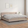 vidaXL Boxspringbett Matratze Cappuccino-Braun 200x200cm Kunstleder