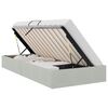 vidaXL Ottoman Bettgestell mit Speicher Hellgrau 100 x 200 cm Samt