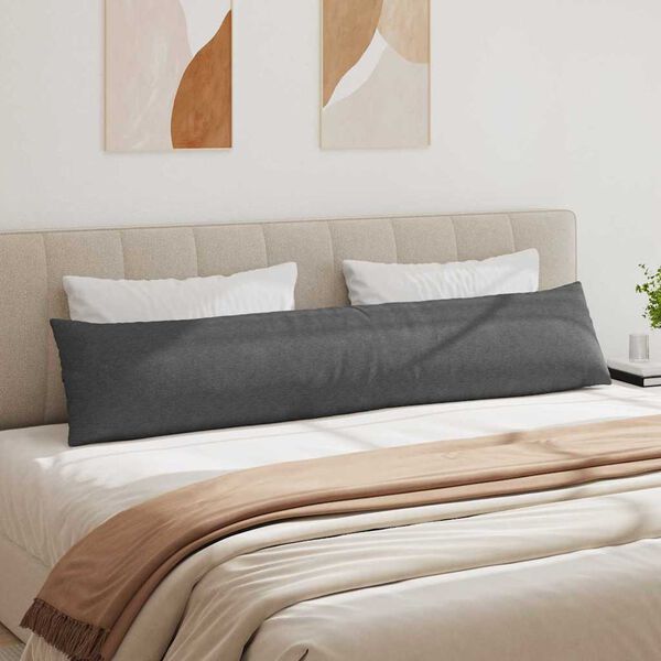 vidaXL Sofakissen 2 Stück Dunkelgrau 200 x 40 cm Cordstoff