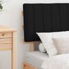 vidaXL Bettgestell mit gepolstertem Kopfteil Schwarz 75 x 190 cm