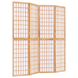 vidaXL 4-tlg. Paravent Japanischer Stil Faltbar 160x170 cm