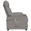 vidaXL Massagesessel mit Aufstehhilfe Taupe Stoff