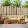 vidaXL Sofagarnituren 4 pcs Natur und Beige Massivholz Akazie