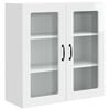 vidaXL Wandglas-Schrank PORTO Hochglanz Wei&szlig; 80 x 31 x 80 cm