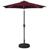 vidaXL Gartenparasol mit LED-Lichtern und Sockel 230 x 230 cm