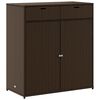 vidaXL Gartenschrank Braun 105x55x113 cm Poly Rattan