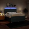 vidaXL Boxspringbett mit Matratze Blau 200x200 cm Stoff