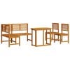 vidaXL Gartenb&auml;nke Set 4 pcs Braun Akazie Massivholz
