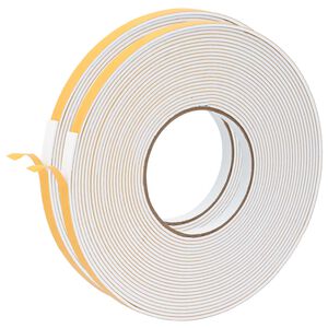 vidaXL Selbstklebendes Schaumstoffband 2 pcs Wei&szlig; 10mm x 10m CR-Schaum