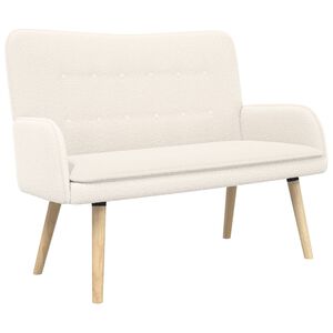 vidaXL 2-Sitzer Sofa Creme 115 x 61 x 87 cm Boucl&eacute;