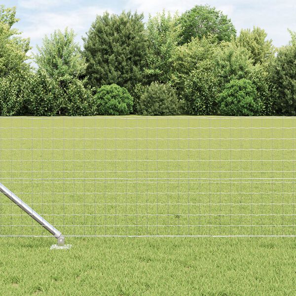 vidaXL Zaunpfosten 7 pcs Silber Ø32mm 120 cm Verzinkter Stahl