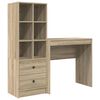 vidaXL Schreibtisch Sonoma-Eiche 125,5 x 40 x 127 cm 2 stk.