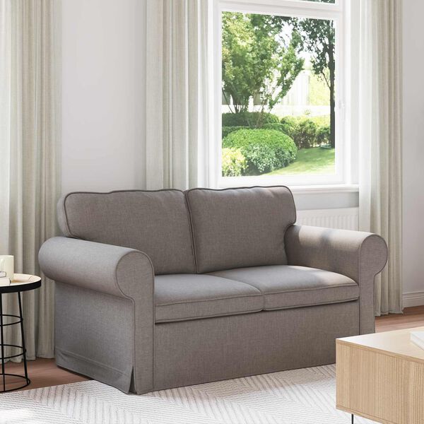 vidaXL Sofa Taupe Gesamtabmessungen: 155 x 82 x 80 cm (B x T x H) Samt
