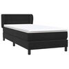 vidaXL Boxspringbett mit Matratze Schwarz 80x220 cm Samt