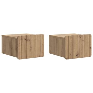 vidaXL Wandmontierter Nachttisch 2 stk. Artisan-Eiche