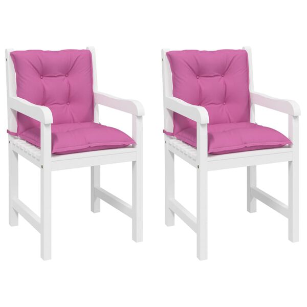 vidaXL Gartenstuhlauflagen f&uuml;r Niedriglehner 2 Stk. Rosa 100x50x7 cm