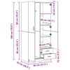 vidaXL Kleiderschrank Sonoma-Eiche 80x52x180 cm Holzwerkstoff