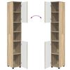 vidaXL Badezimmerschrank mit Speicher Sonoma-Eiche 30 x 35 x 192 cm