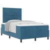 vidaXL Boxspringbett mit Kopfteil Dunkelblau 120 x 190 cm Samt