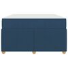 vidaXL Bettrahmen mit Matratze Blau 120 x 200 cm Stoff