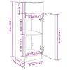 vidaXL Badschrank Weiß 32x33,5x90 cm Holzwerkstoff