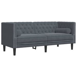 vidaXL Sofa Dunkelgrau 174 x 74,5 x 70,5 cm Samt