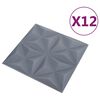 vidaXL Wandpaneele 12 pcs Origami Grau 50 x 50 cm XPS Schaum