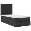 vidaXL Ottoman-Bett mit Matratze Schwarz 100x200 cm Stoff