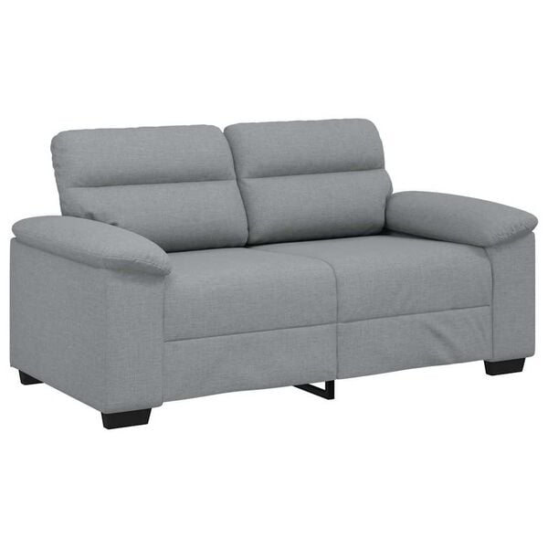vidaXL 2-Sitzer-Sofa Hellgrau 160x81x84 cm Stoff