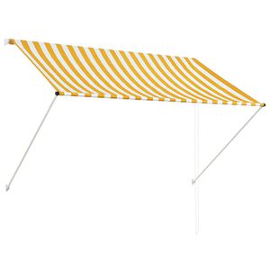 vidaXL Einziehbare Markise 200&times;150 cm Gelb und Wei&szlig;