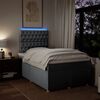 vidaXL Boxspringbett mit Matratze Hellgrau 120x190 cm Stoff