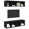 vidaXL TV-Schrankset 2 pcs Schwarz Eichen-Optik 37 x 37 x 142,5 cm