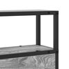 vidaXL Stauraum-Kopfteil mit Regal Grau Sonoma 200 cm Holzwerkstoff
