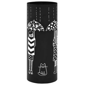 vidaXL Regenschirmst&auml;nder Frauen-Design Stahl Schwarz