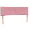 vidaXL Boxspringbett mit Matratze Rosa 140x220 cm Samt