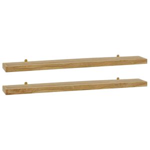 vidaXL Wandregale 2 Stk. 110x15x4 cm Massivholz Teak