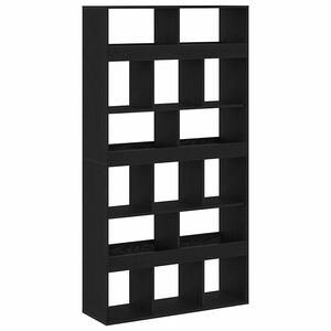 vidaXL B&uuml;cherregal 15 Ebenen 100 x 33 x 187,5 cm Schwarz Eichen-Optik