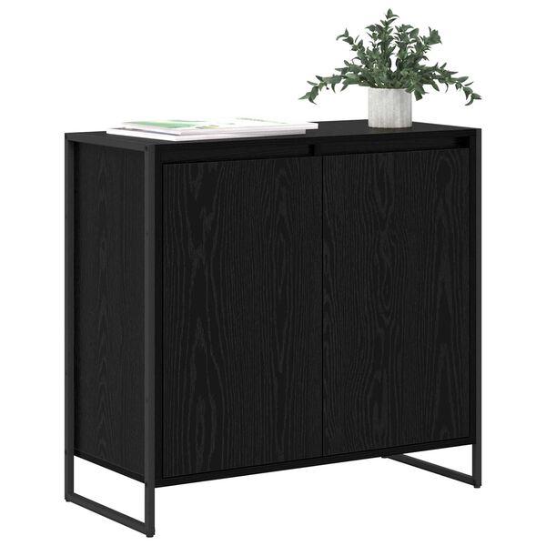 vidaXL Seitenschrank Schwarz Eichen-Optik 79 x 36 x 75 cm
