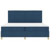 vidaXL LED Boxspringbett mit Matratze Blau 200 x 200 cm Stoff