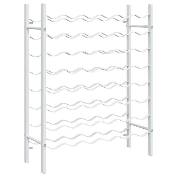 vidaXL Weinregal f&uuml;r 48 Flaschen Wei&szlig; Metall