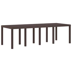 vidaXL Gartentisch Braun 250 x 100 x 73 cm Poly-Rattan