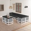vidaXL 8-tlg. Garten-Lounge-Set mit Kissen Massivholz Kiefer